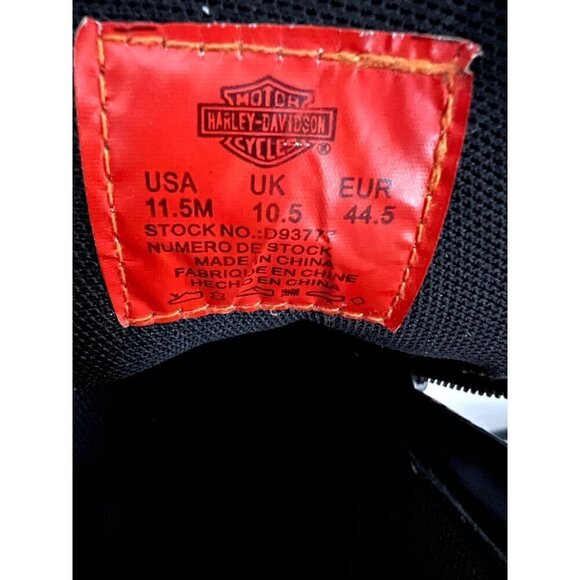 Harley Davidson Motorcycles Mens Black Leather Zip Lace Up Ankle Boots US 11.5M - Picture 14 of 14